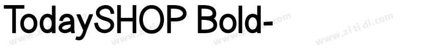 TodaySHOP Bold字体转换